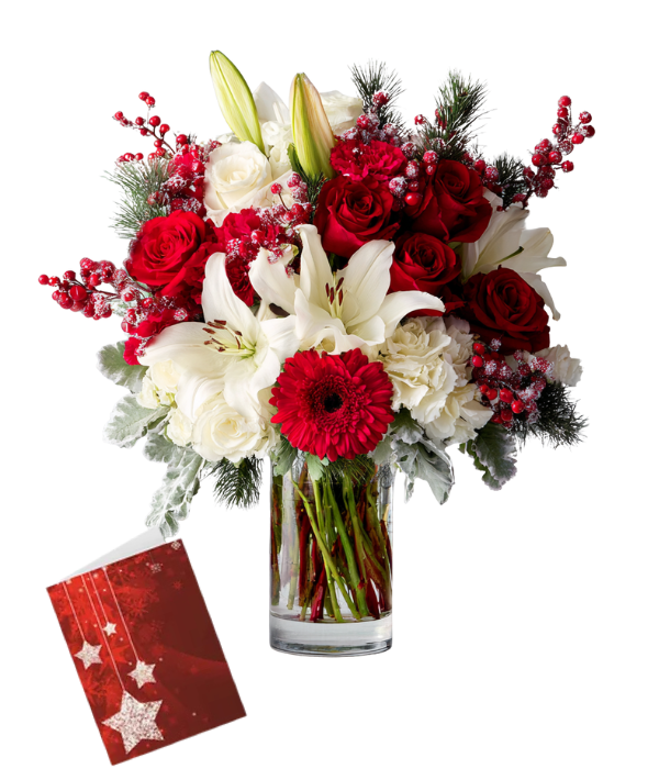Christmas Designer Collection III bouquet with card