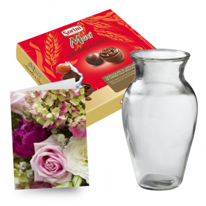 Large Chocolates, Vase & Card